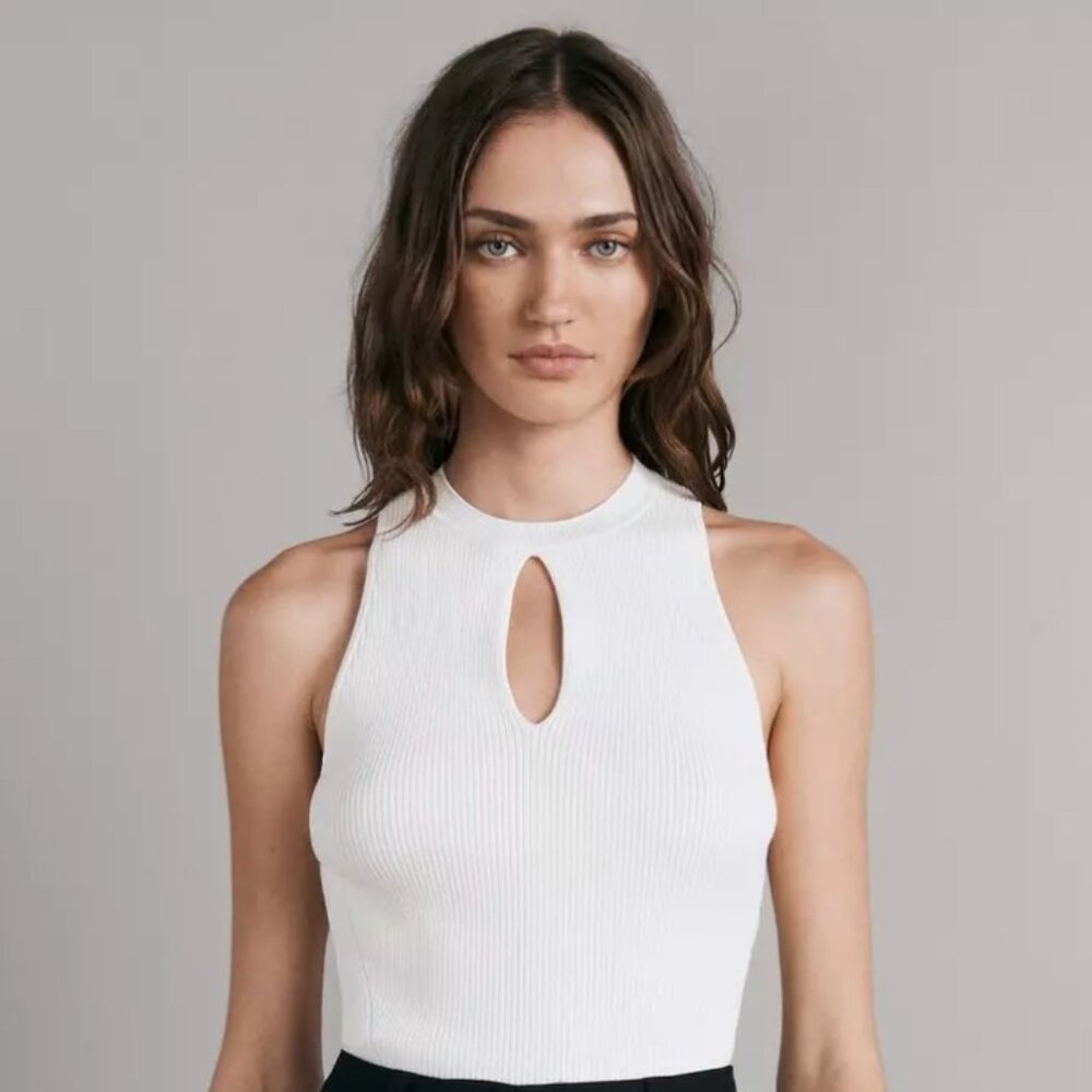Rag & Bone Asher Viscose Keyhole Tank - M